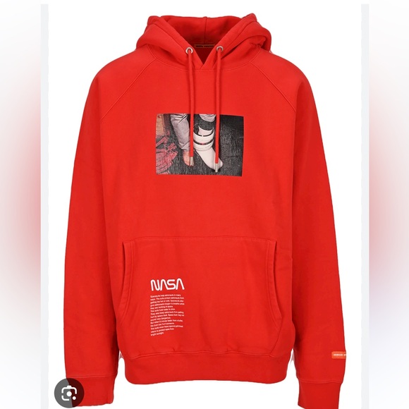 Heron Preston NASA Photo Hooded Sweatshirt 'Red'